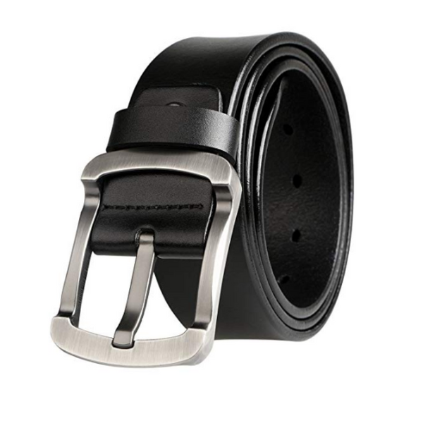 Cinturón de cuero para hombre con hebilla antirrayas (3 estilos)