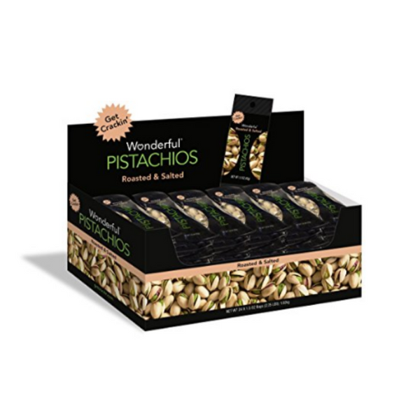 24 Packs of Wonderful Pistachios Roasted and Salted Pistachios