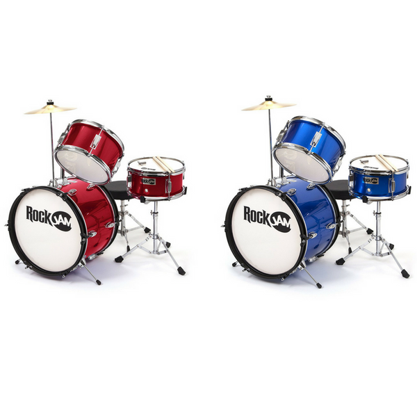 Prime Members: 3-Piece Drum Set with Crash Cymbal, Adjustable Throne & Accessories