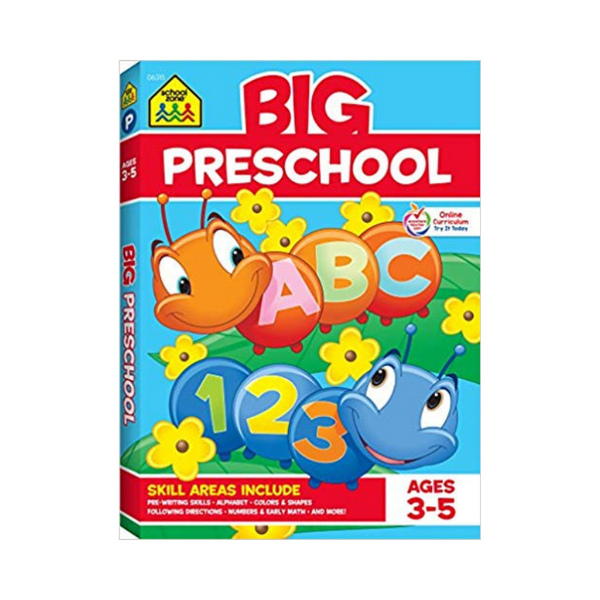 School Zone: Big Preschool Workbook (Ages 3-5, Paperback)