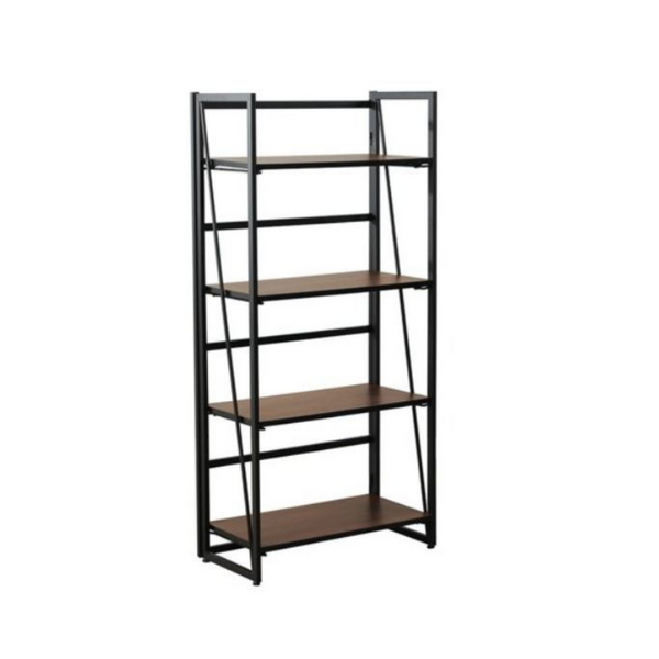 4-Tier Fither Metal & Wood Industrial Bookshelf