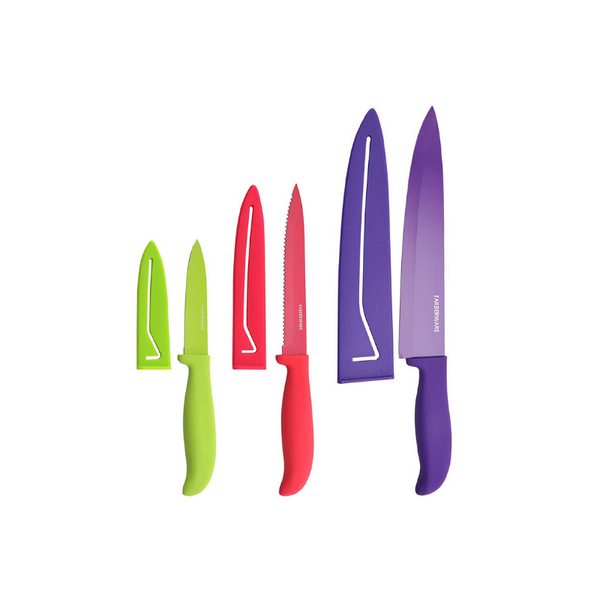 Farberware Classic Color Kitchen Knife Set, 6-Piece