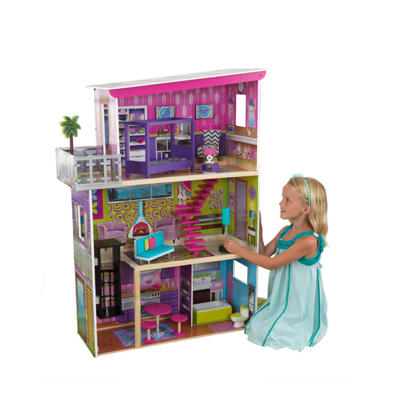 KidKraft Super Modelo Casa de Muñecas con 11 accesorios incluidos