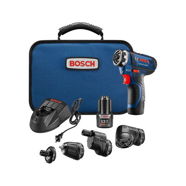 Bosch 5-In-1 Cordless Electric Screwdriver Kit - Multi-Head Power Drill Set