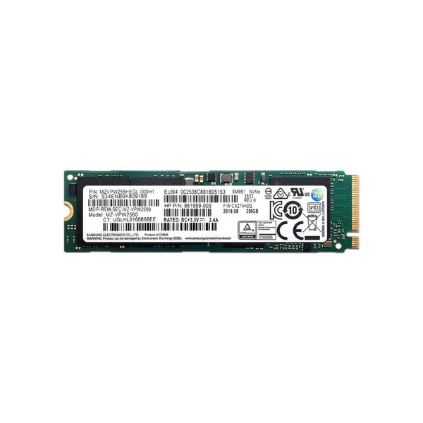 Unidad de estado sólido Samsung SM961 M.2 2280 NVMe de 256 GB
