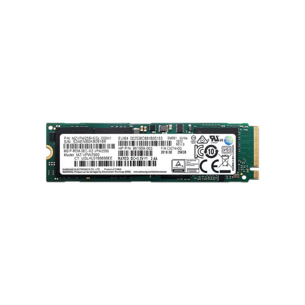 256GB Samsung SM961 M.2 2280 NVMe Solid State Drive