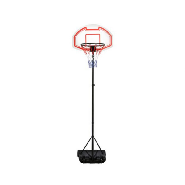 Soporte de baloncesto con sistema de aro de baloncesto ajustable en altura portátil