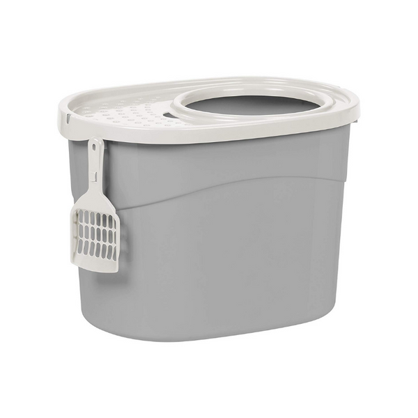 Iris Top Entry Cat Litter Box w/ Litter Scoop (Large)