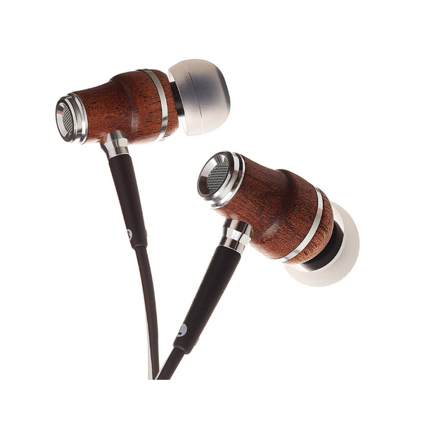 Symphonized NRG X Genuine Wood Earbuds w/ Mic & Volume Control (Black & White)