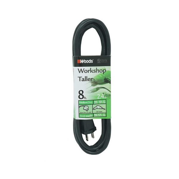 Woods 8 Foot General Purpose Outdoor/Indoor Extension Cord