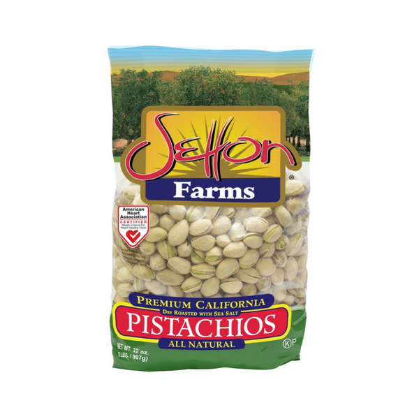 Setton Farms Bolsa de 2 libras de pistachos tostados secos premium con sal marina
