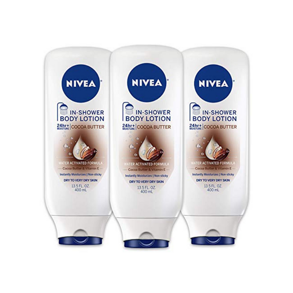 Nivea 3-Pack of 13.5 oz. Cocoa Butter In-Shower Body Lotion Bottle
