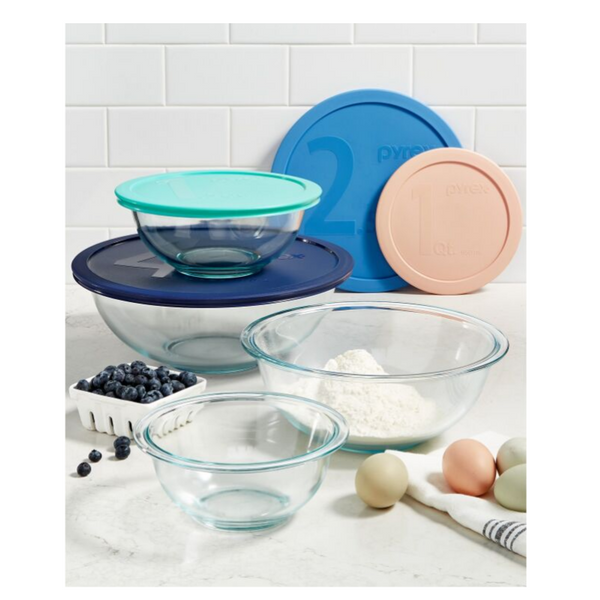 Pyrex 8 Or 12 Piece Glass Mixing Bowl Sets On Sale