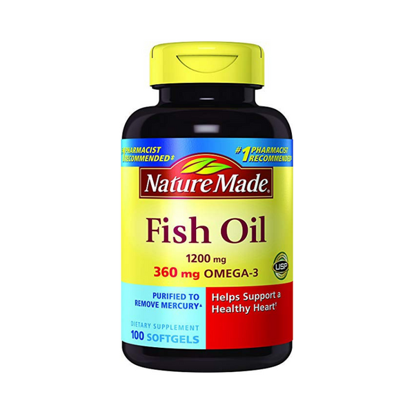 100-Count Nature Made Fish Oil 1200mg Softgels w/ 360mg Omega-3