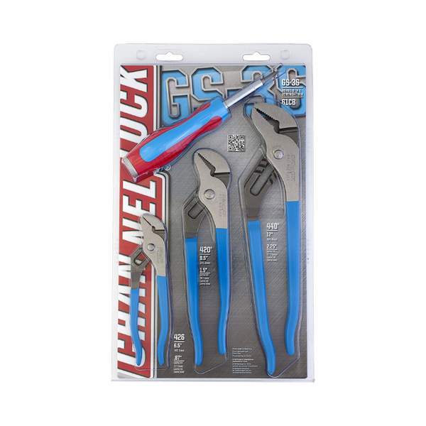 Channellock GS-3SA 4-Piece Tongue and Groove Plier Set