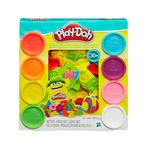 Play-Doh Numbers, Letters 'N Fun Set (8 latas y 35 moldes) 