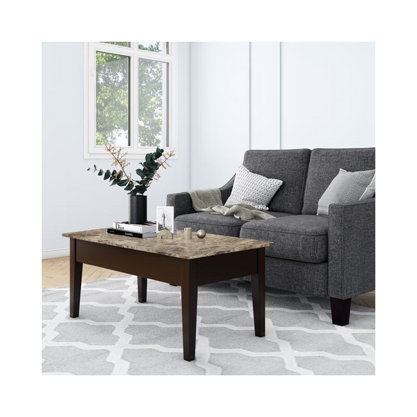 Dorel Living Faux Marble Lift Top Coffee Table