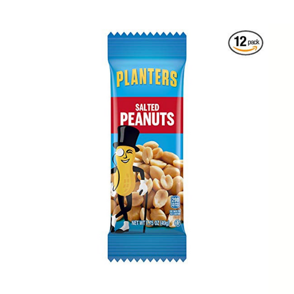 12 Bags Of Planters Single Serve Salted Peanuts