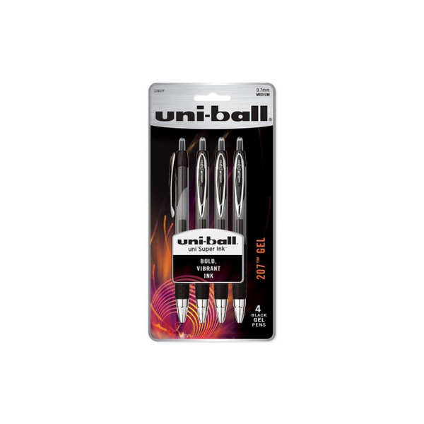 4 uni-ball Retractable Gel Pens