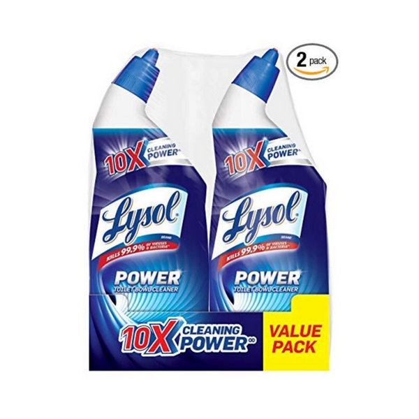 Paquete de 2 limpiadores para inodoros Lysol Power de 24 oz