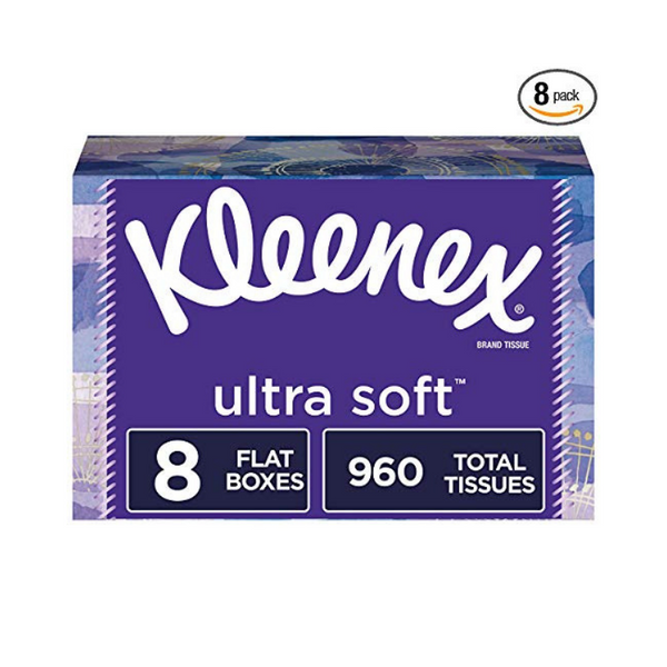 8 Boxes Of Kleenex Ultra Soft 120 3-Ply Tissues