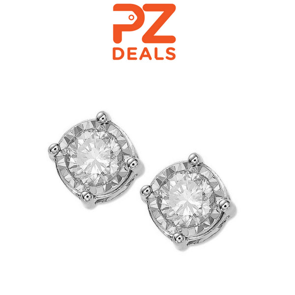 70% off Diamond Stud Earrings in 14k White Gold, Rose Gold or Gold
