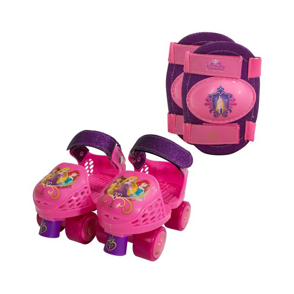 Disney Princess Kids Roller Skates with Knee Pads