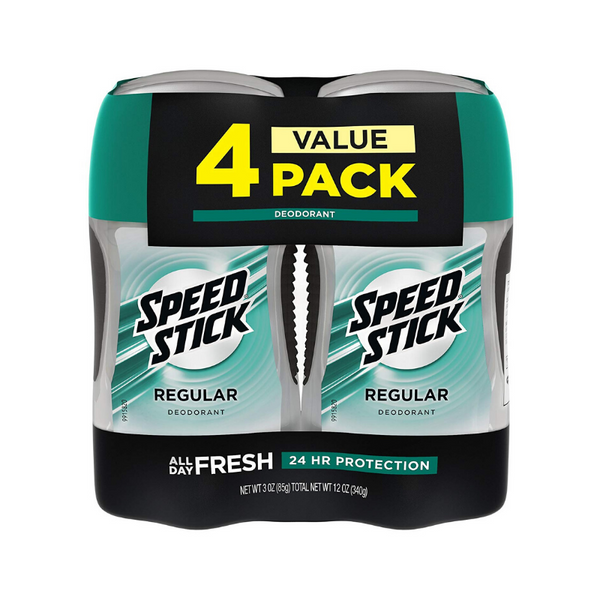 Paquete de 4 desodorantes en barra Speed ​​para hombre (regular)