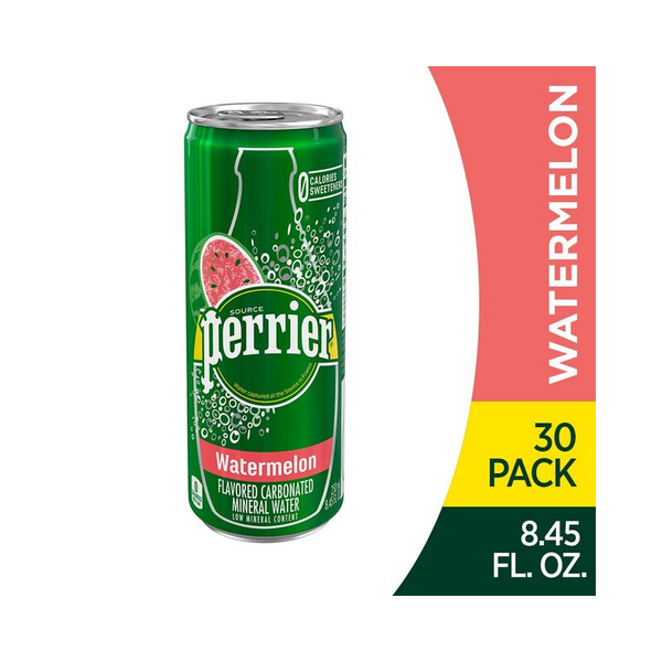 Agua mineral carbonatada Perrier de 30 unidades, 8.45 oz (sandía)