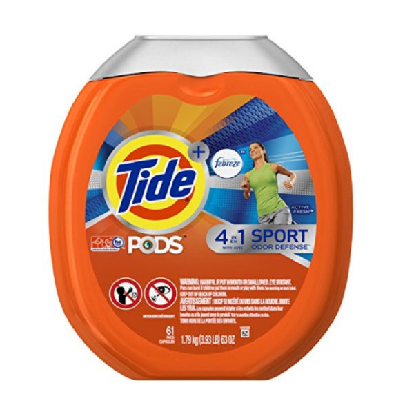 61 cargas 4 en 1 Tide pods