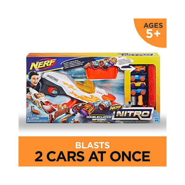 NERF Juguete Inferno Nitro Blaster de Doble Embrague
