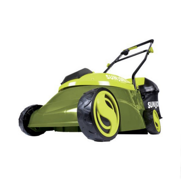 Sun Joe Cortacésped de empuje con batería de 14 pulgadas y 28 voltios - Batería/cargador de 4.0 Ah incluido