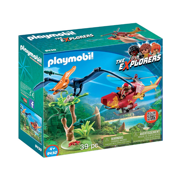PLAYMOBIL Adventure Copter con juego de construcción de pterodáctilo
