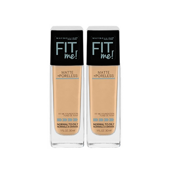 2 Maybelline New York Fit Me Matte + Poreless Liquid Foundation Makeup