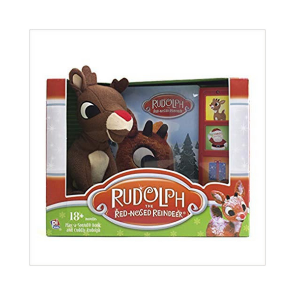 Rudolph the Red-Nosed Reindeer Play-A-Sound Board Book w/ Plush Toy