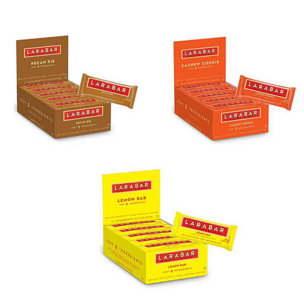 16 Larabar Gluten Free Lemon, Pecan Pie or Cashew Cookie bars