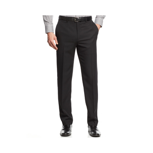 Alfani Flat-Front Slim-fit Herringbone Wrinkle-Resistant Pants