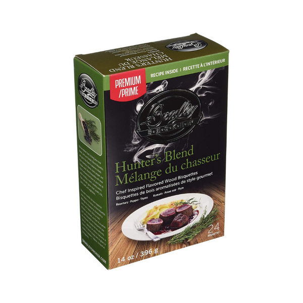 Bisquetas de madera con sabor a mezcla Bradley Smoker Hunter de 24 unidades