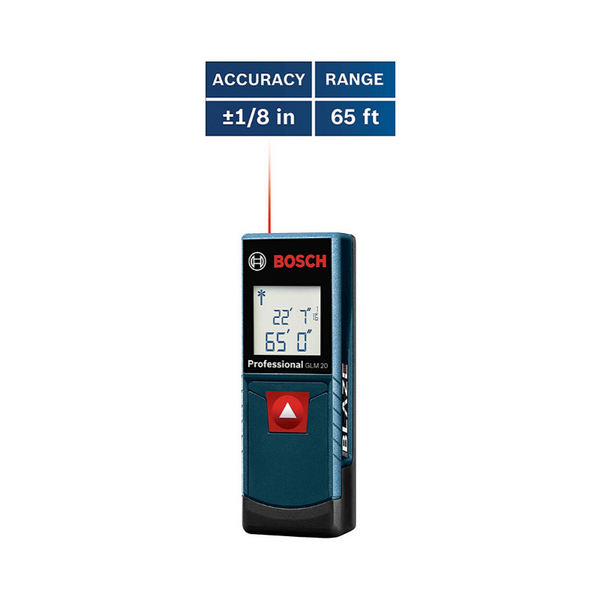 Bosch GLM 20 Compact Blaze 65' Laser Distance Measure