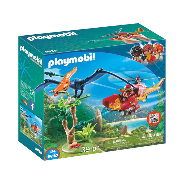 Playmobil Adventure Copter con juego de construcción de pterodáctilo