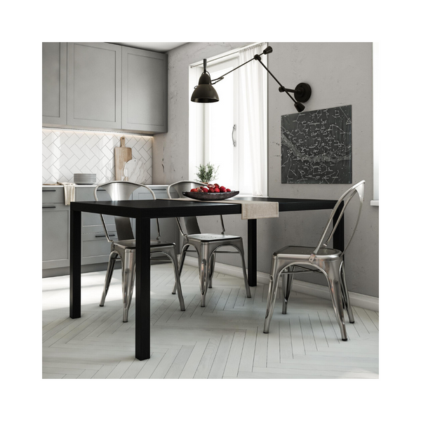 Novogratz Memphis Rectangular Dining Table, Black