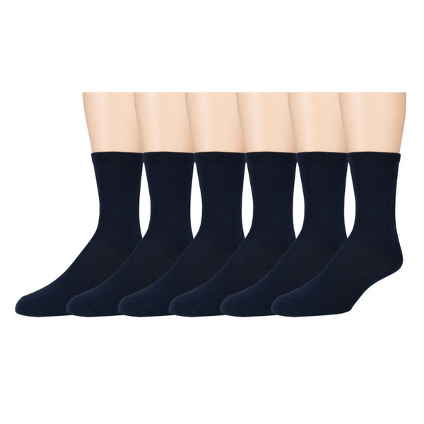 6 Pairs Of Solid Sonoma Women's Dress Crew Socks