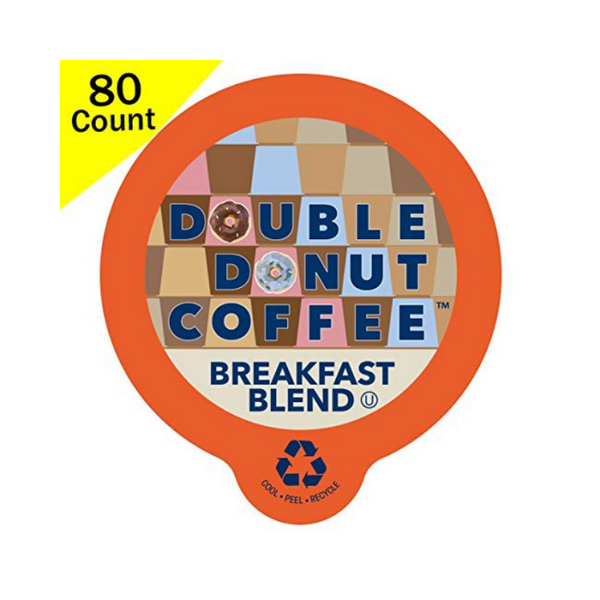 80 K-Cups de café Keurig con mezcla de desayuno Double Donut