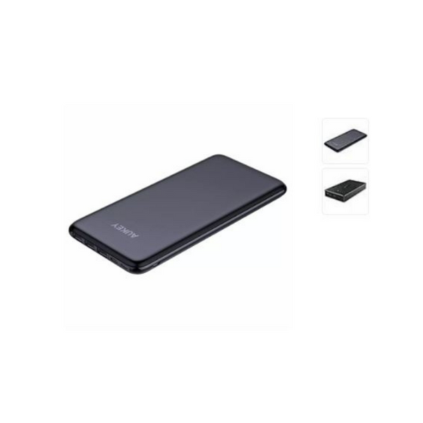 Bancos de energía USB Aukey: USB-C delgado + Apple Lightning