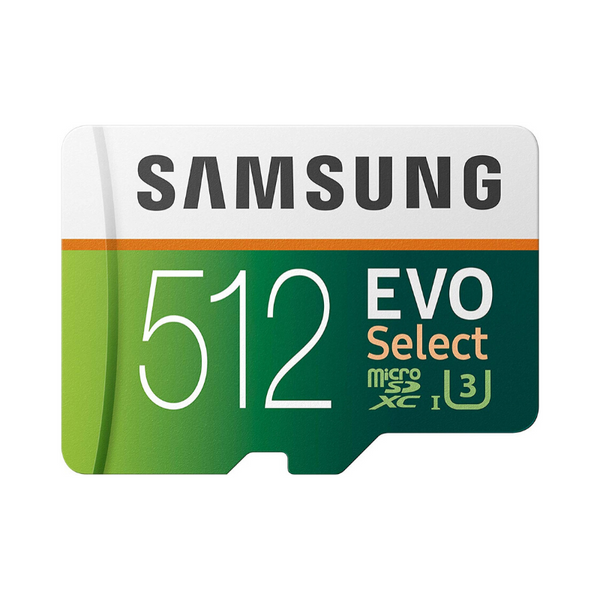 Tarjeta de memoria Samsung MicroSDXC Evo Select de 512 GB y 100 MB/s