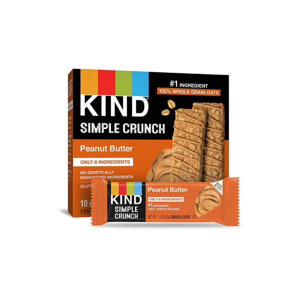 KIND Simple Crunch Bars, Peanut Butter, 1.4 Ounce (Pack of 40)
