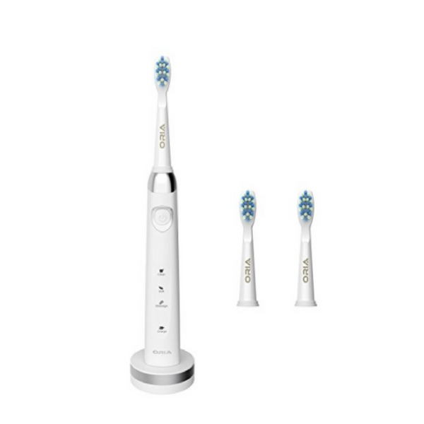 Cepillo de dientes eléctrico recargable con 3 cabezales de recambio.