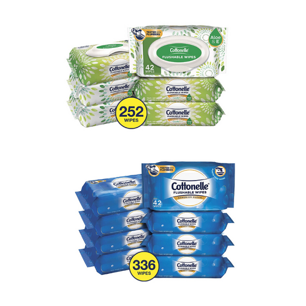252 Or 336 Cottonelle FreshCare Flushable Wipes On Sale
