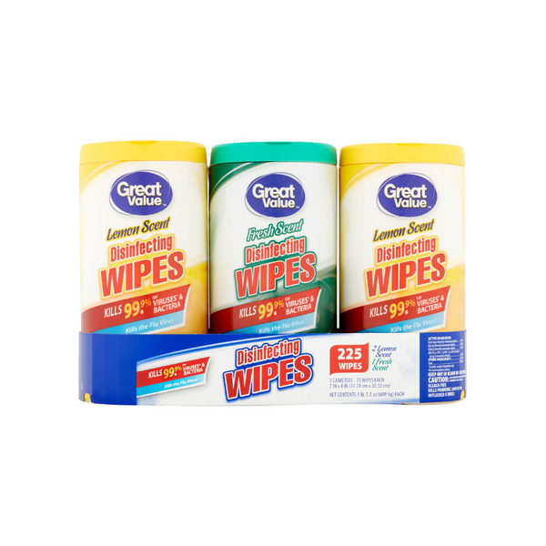 225 Great Value Disinfecting Wipes