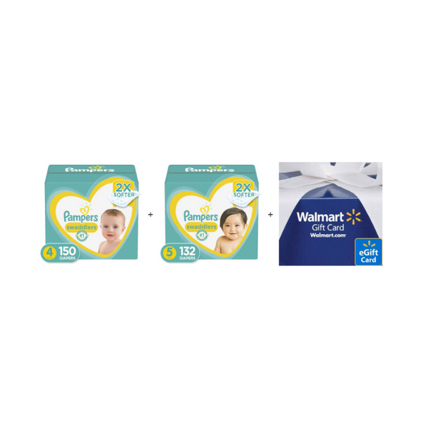 Buy 2 Boxes of Pampers Diapers And Get A $20 Walmart Gift Card